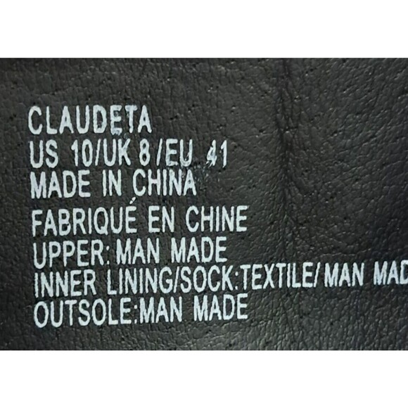 Claudeta Snakeskin Boots Faux Leather Size 10M  Zip Up Chunk Heel Womens - Picture 11 of 13